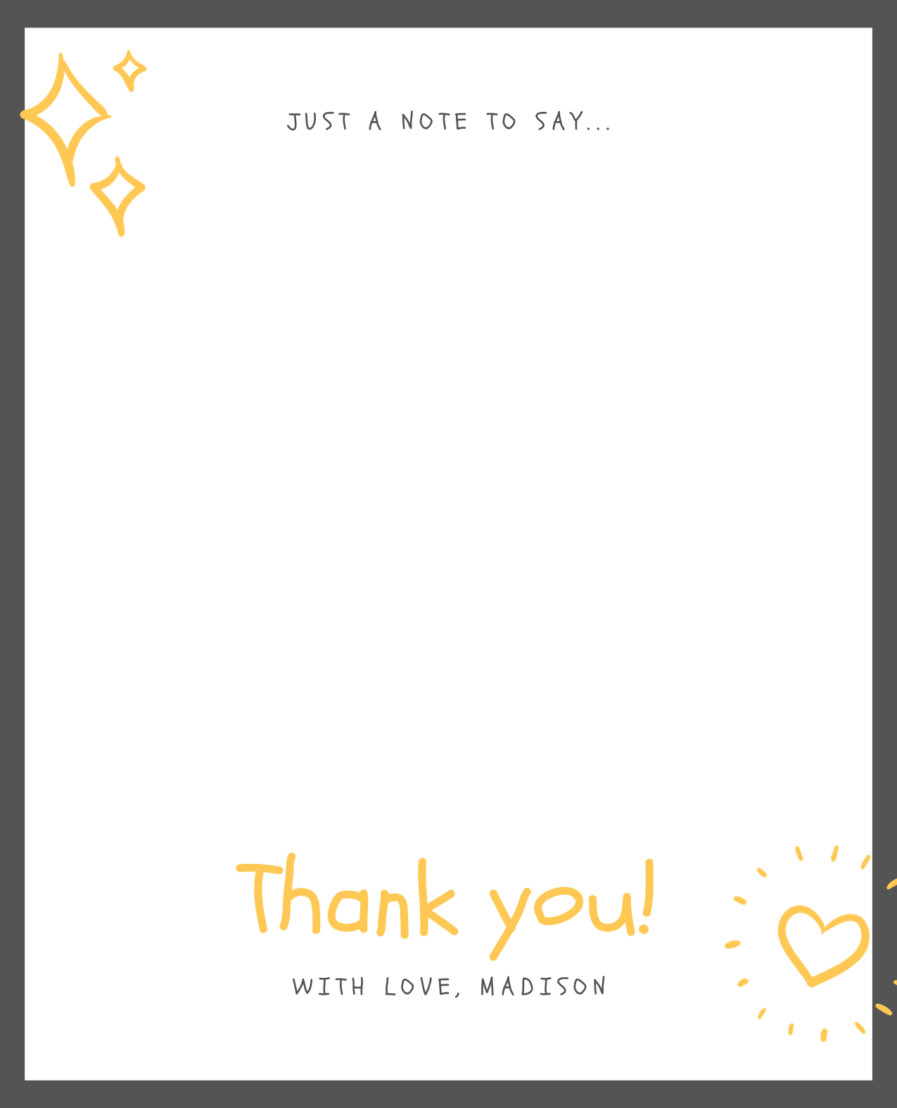 Free Printable Notecard from Canva